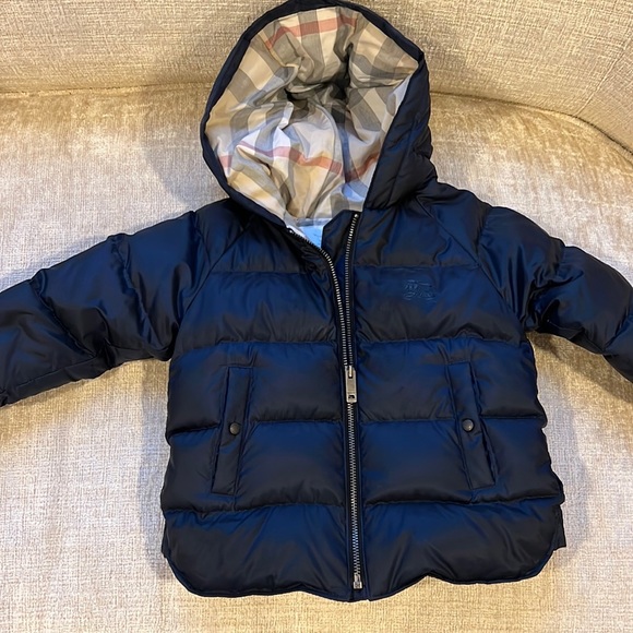 Burberry puffer jacket size 9 months